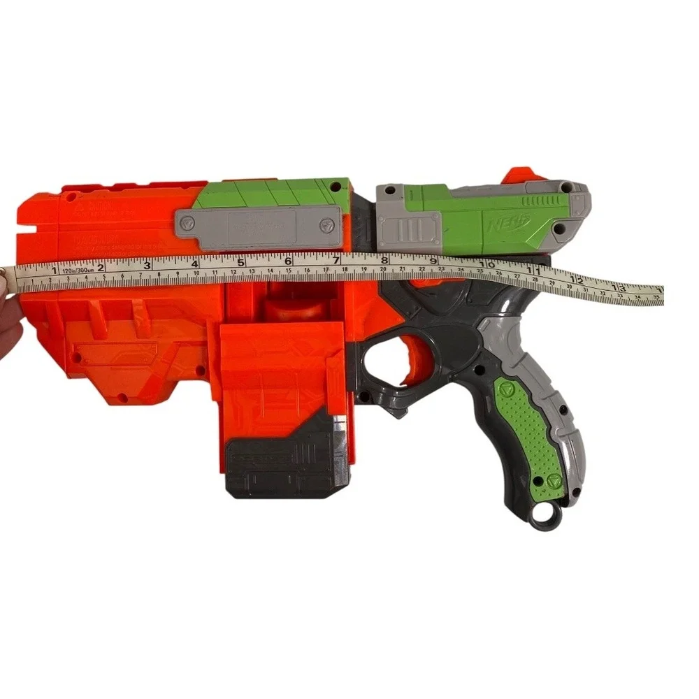 NERF VIGILON Disc Launcher Blaster Toy Gun Orange Green Grey F72Q‎